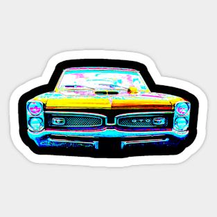 Pontiac GTO 1960s American classic car polychrome Sticker